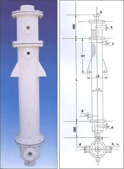 求購(gòu)吸收器 降膜吸收器價(jià)格，濟(jì)南廠家石墨改性聚丙烯吸收器性能