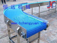 彎道塑鋼網(wǎng)帶輸送機，網(wǎng)帶輸送線，輸送設(shè)備