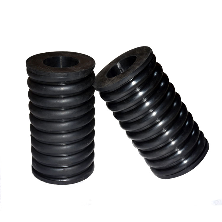 礦篩減震彈簧大型機(jī)械用橡膠復(fù)合彈簧 振動篩減震螺紋彈簧破碎機(jī)