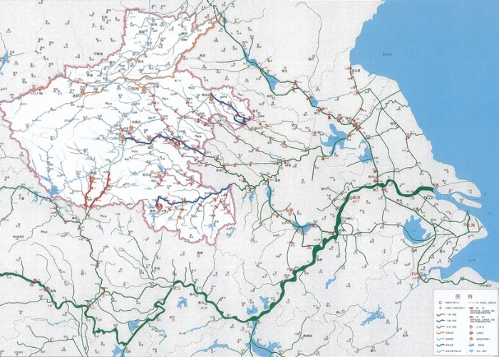 河南省內(nèi)河航道與港口布局規(guī)劃圖(2022—2035年)