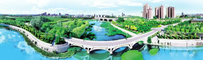朔州市區(qū)七里河畔,風景如畫,美不勝收。